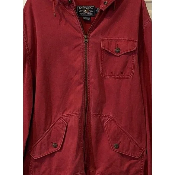 American Living Jean Hoodie Jacket For Men Size Medium 100% Cotton - Picture 6 of 7